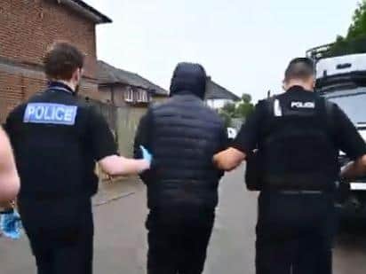 One man was arrested
