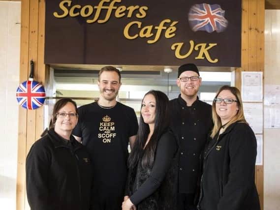 The team at Scoffers Cafe, pictured last year when they won the Chronicle & Echo Cafe of the Year competition