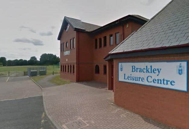 Police are trying to disperse a large group of youngsters near Brackley Leisure Centre