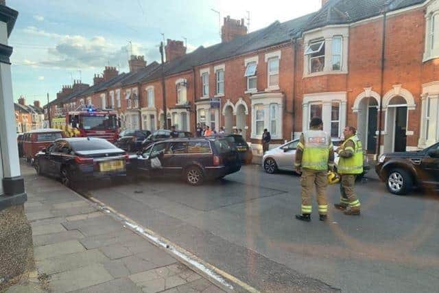 The driver crashed into a parked BMW.