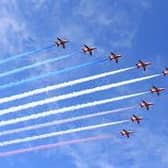 The Red Arrows will be flying past shortly!