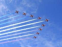 The Red Arrows will be flying past shortly!