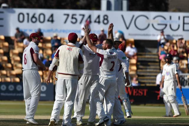 The Northants players haven't played on the County Ground turf since beating Durham in their final Championship home game of the 2019 season last September