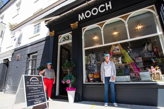 Mooch gift shop owner Rachel Roberts with a member of staff. Photo: Leila Coker
