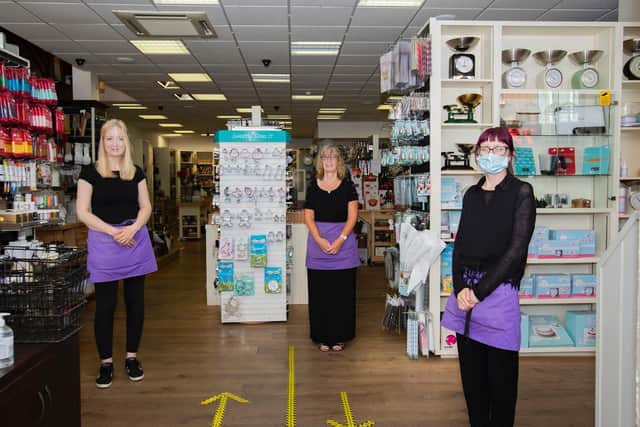 Abraxas Cookshop staff were ready to welcome back customers safely. Photo: Leila Coker