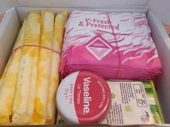 Leah also adds a more luxurious item to the boxes too.