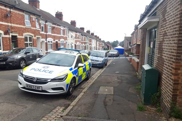 Police remain at the scene this morning.