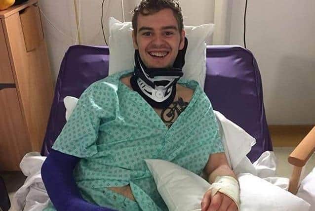 Dafydd Lee was rushed to hospital by Northamptonshires air ambulance crew