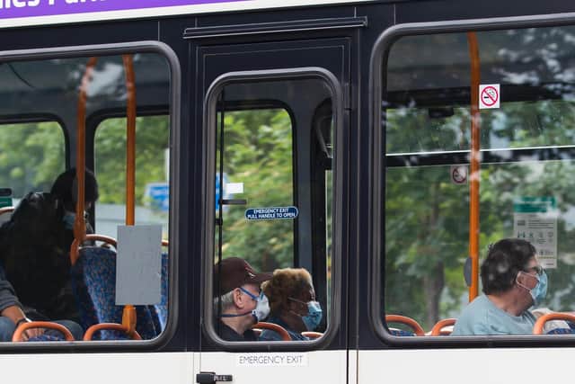 Face coverings now have to be worn on public transport. Photo: Leila Coker.