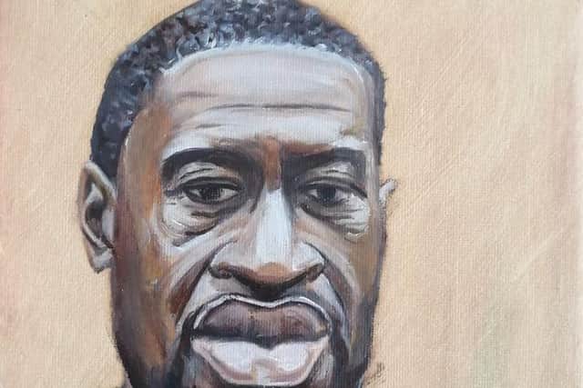 Marco has created an oil painting of Gerorge Floyd.