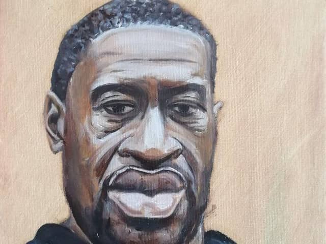 Marco has created an oil painting of Gerorge Floyd.