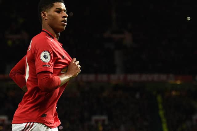 Manchester United player, Marcus Rashford, has won over the Government with his campaign to extend free school meals into the school summer holidays. Picture: Getty.