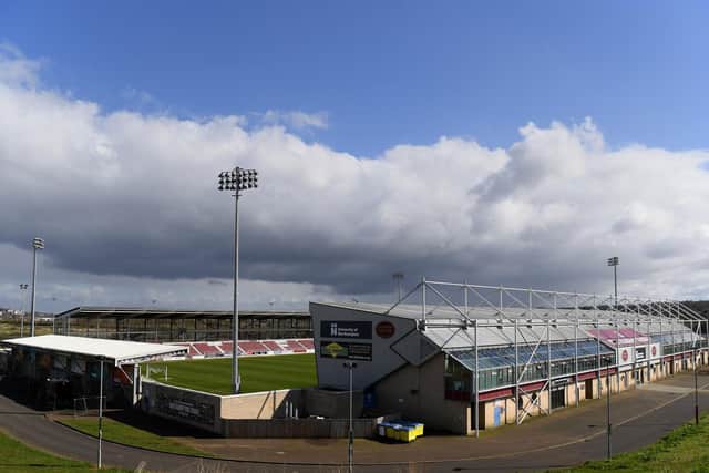 The hill behind the North Stand is off limits for the home leg of the play-off semi-final.