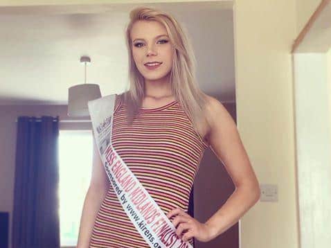 Ellie will compete in the Miss England semi finals next month.