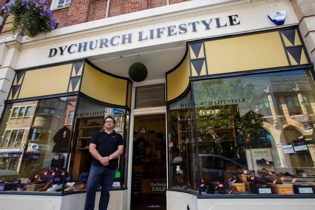 Dychurch Lifestyle owner Stephen Partington on the first day of reopening