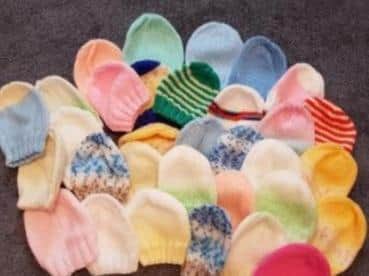 The pair has also been making hats for premature babies.