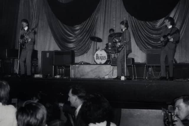 The Beatles pictured playing at Northampton's ABC Theatre back in the 1960s.