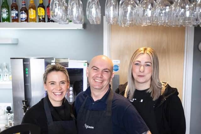 Pictured from left to right in January: Dani Wright, Graham Whughman and Katie Deakin  behind GJ @ The Square bar. (File photo by Kirsty Edmonds).