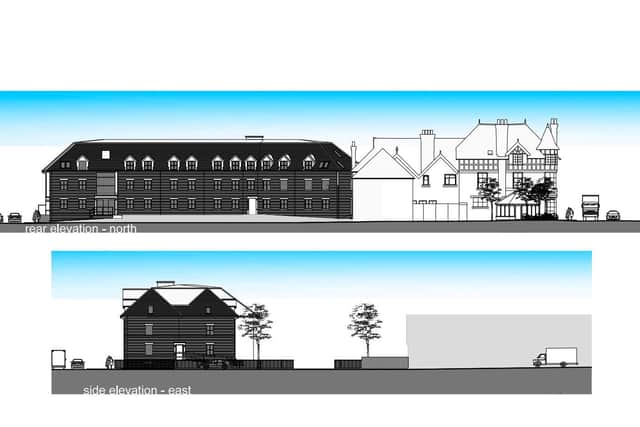Architects impression of the proposed 35-bed serviced apartment block. Copyright Nick Hutchings Architect Ltd.