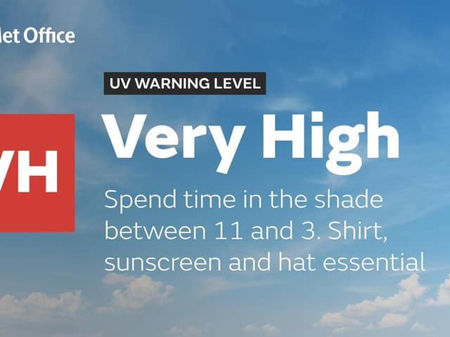 Met Office is warning people to cover up as UV levels soar tomorrow
