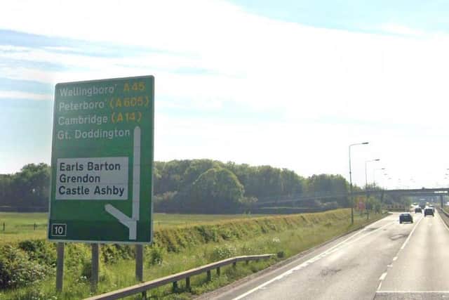 Sunday's crash happened between Billing and Earls Barton on the eastbound A45
