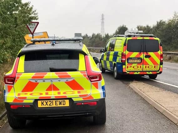 Crash investigation work continued into the afternoon on the A14