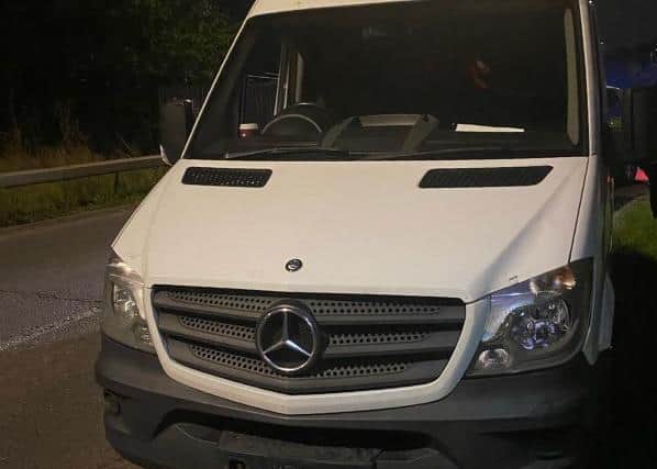 Police stopped the Mercedes van on the M1 after it pinged ANPR cameras on Thursday night
