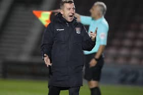 Cobblers boss Jon Brady was delighted with this team's performance in the win over Stevenage at a wet and windy Sixfields (Picture: Pete Norton)