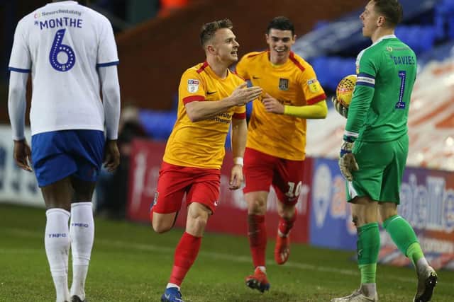 Sam Hoskins scored twice when Northampton last visited Tranmere in February 2019.