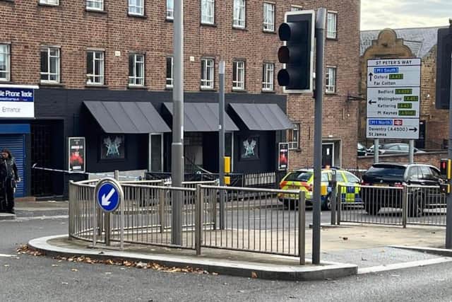 Police cordoned off an area outside Elysium nightclub following a double stabbing at the weekend