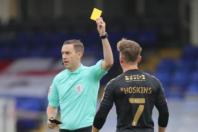 Sam Hoskins has picked up five bookings this season.