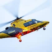 An air ambulance was spotted landing in Brixworth this morning.