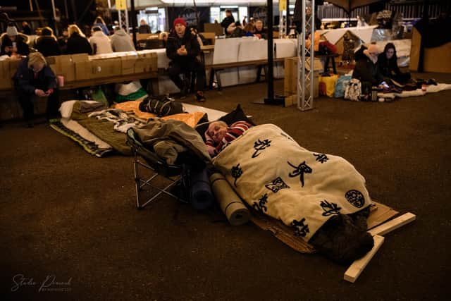 Attendees are challenged to sleep in similar conditions to those felt by rough sleepers