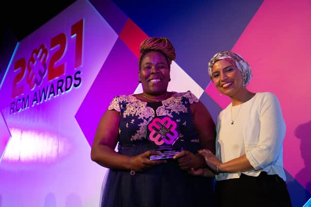 Race Matters Award - Sam Sibanda and Fatima Ghaouch.