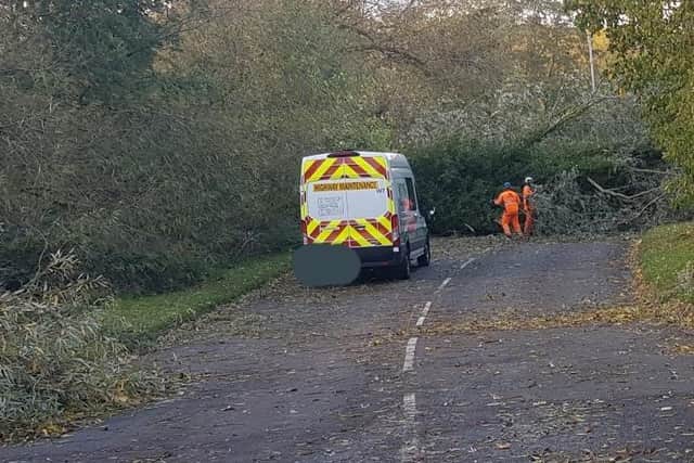 This was the scene in Billing Brook Road on Sunday morning