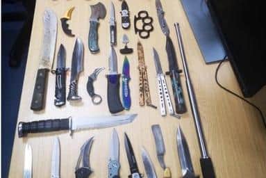 Hundreds of potentially deadly weapons have been handed in during knife amnesties in the town