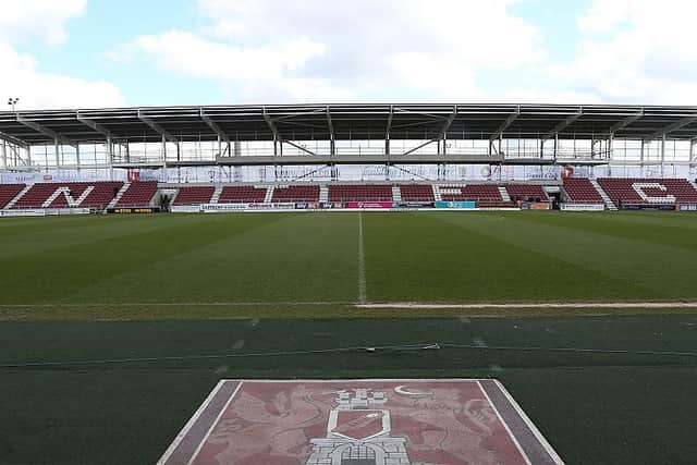 The East Stand at Sixfields.