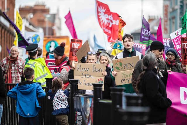 The march was among 20 that took place in cities across the UK, including Glasgow and London. Photo: Kirsty Edmonds.