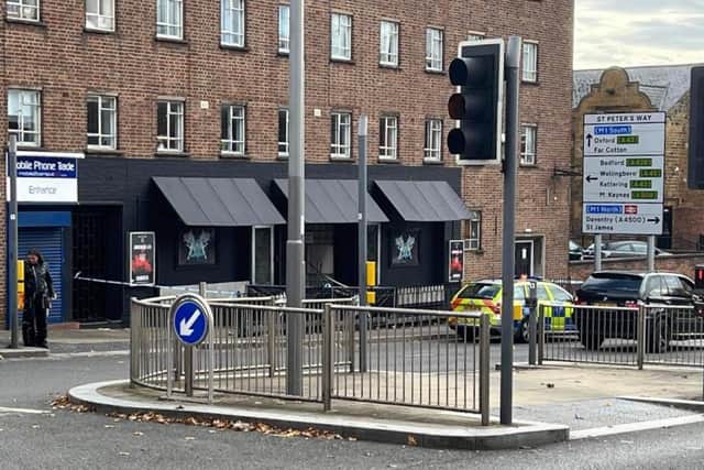 Police cordoned off the road outside Elysium following last month's double stabbing