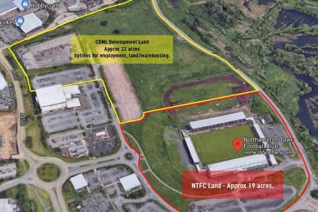 The land that will be used for development.