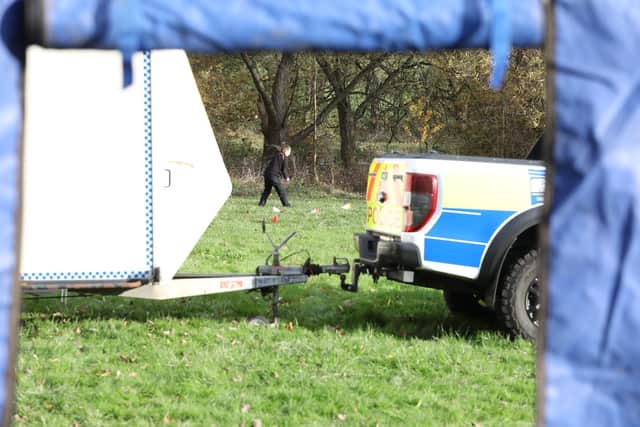 Police at the scene.