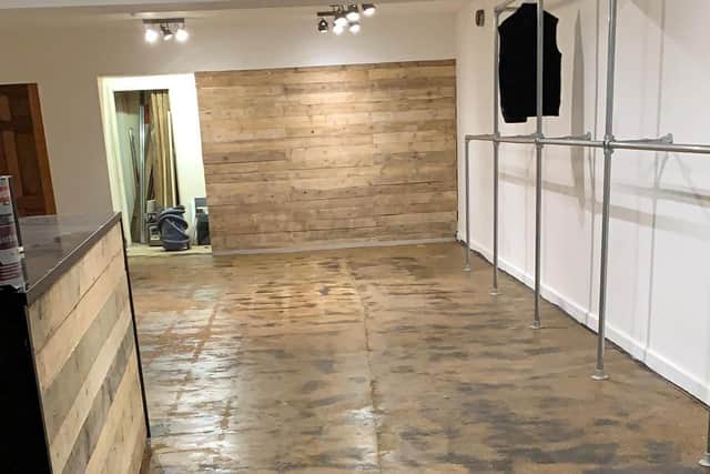 The classy shop takes shape.