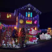 Melanie and Nick's home kitted out with all the Christmas decor in Duston.