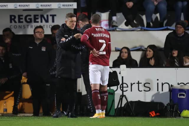 Michael Harriman had to come off before half-time.