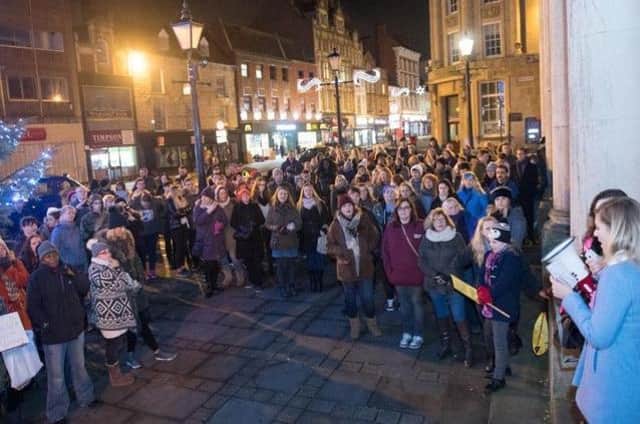 Northampton Reclaim The Night march on November 25, 2016.