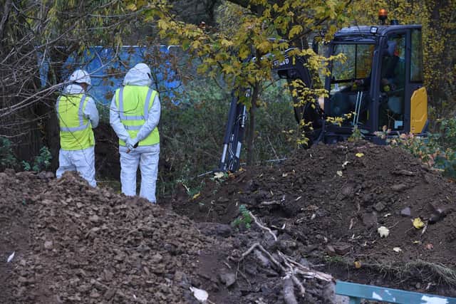 Several channels are being dug during the search. Picture by Andrew Carpenter
