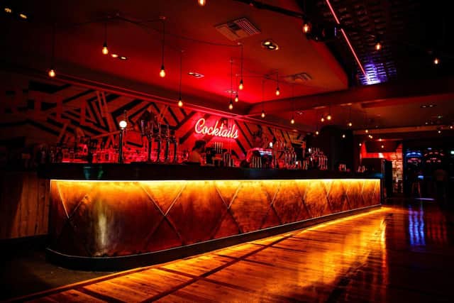 The 'cool and creative' bar space inside.