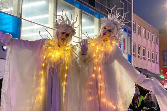 Crawley Christmas Lights switch on. Picture courtesy of Crawley Town Centre BID SUS-211122-121107004