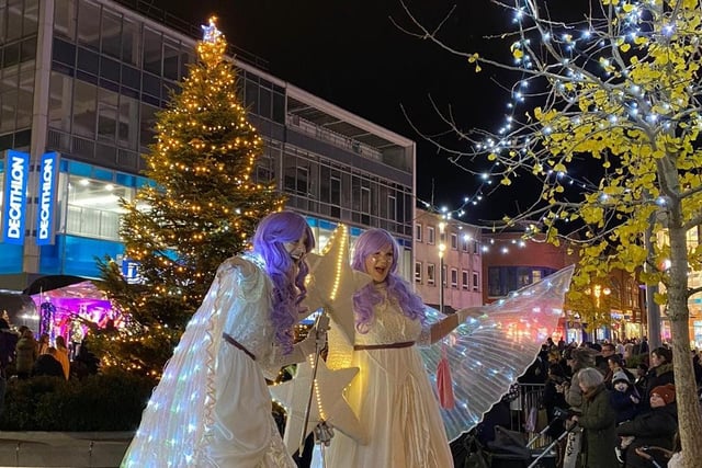 Crawley Christmas Lights switch on. Picture courtesy of Crawley Town Centre BID SUS-211122-121127004