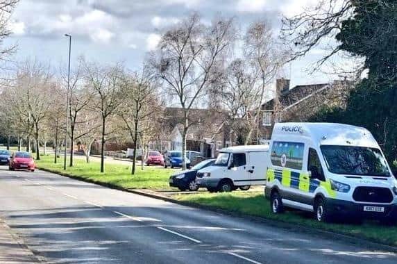 Speed cameras snapped Reynolds' Ford Focus at 62mph on this 30mph stretch of Harlestone Road